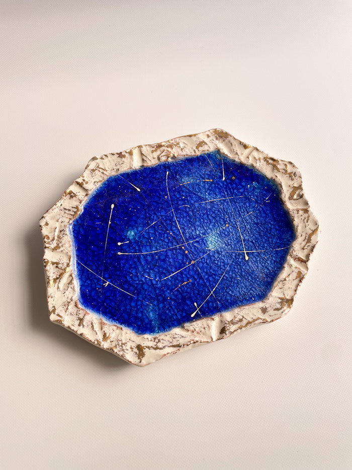 57 UNIVERSE blue and stars plate #02