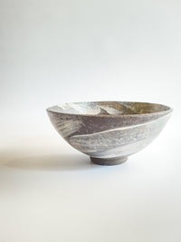 HAKEME Ceramic Bowl with Gold & Silver