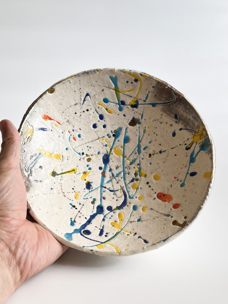 Pollock Style Shallow Bowl