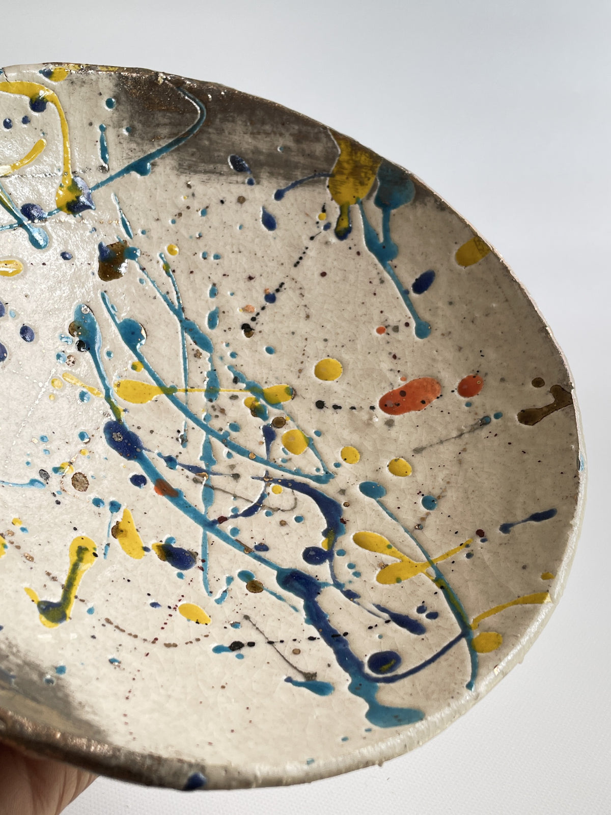 Pollock Style Shallow Bowl